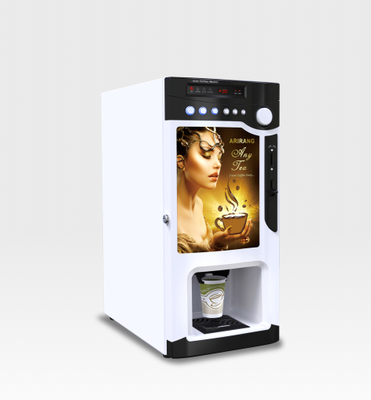 Small Coin Operated Coffee Vending Machine With Cup Dispenser 